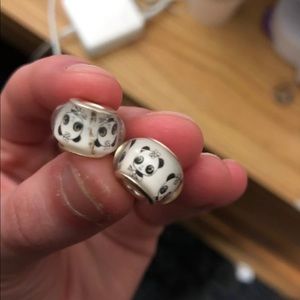 2 adorable panda pandora charms!!